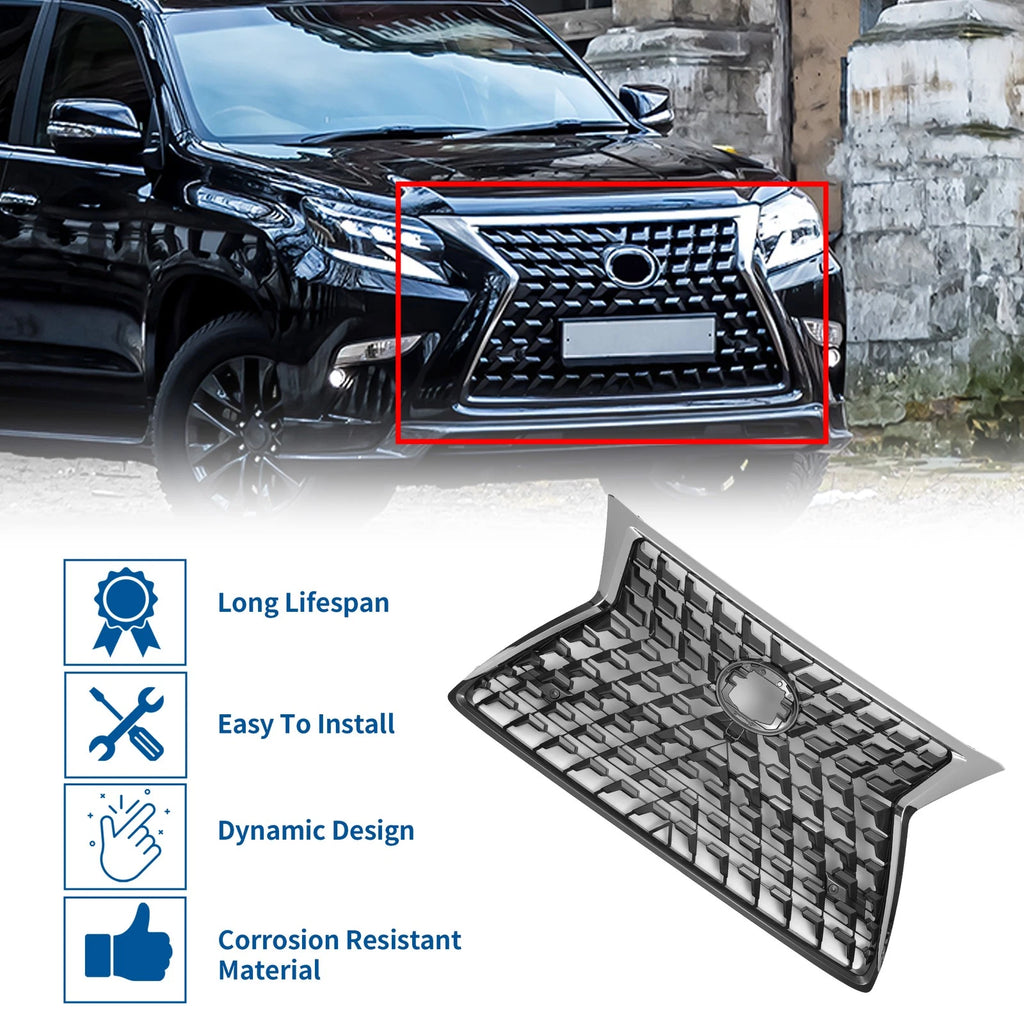 Front Hood Bumper Grille for Lexus GX460 (2021) - Black Facelift