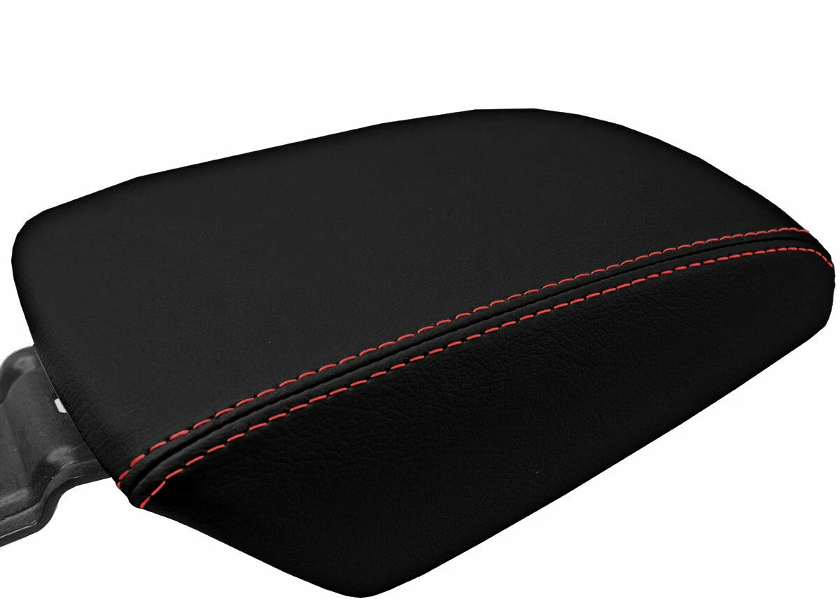 Center Console Armrest Cover for Ford Focus (2012–2018) Red Stitch