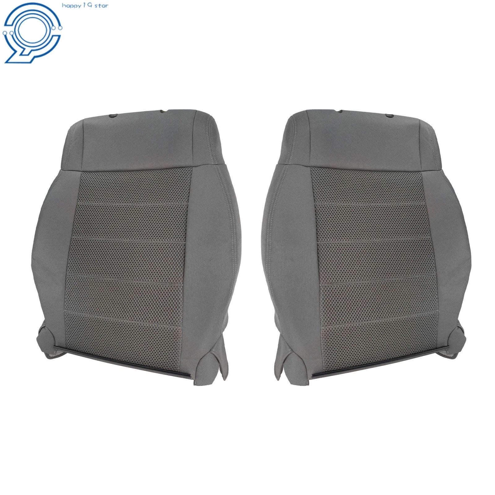 Upper Seat Back Covers for Jeep Wrangler (2007–2012) - Gray Knit Fabric