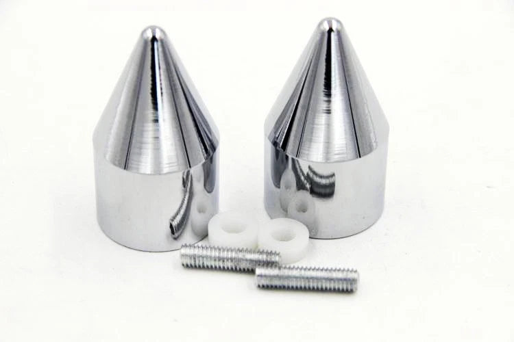Set of 2 Chrome Bar Ends for Yamaha YZF-R6 (2006–2012) / FJR 1300 (2003–2010)