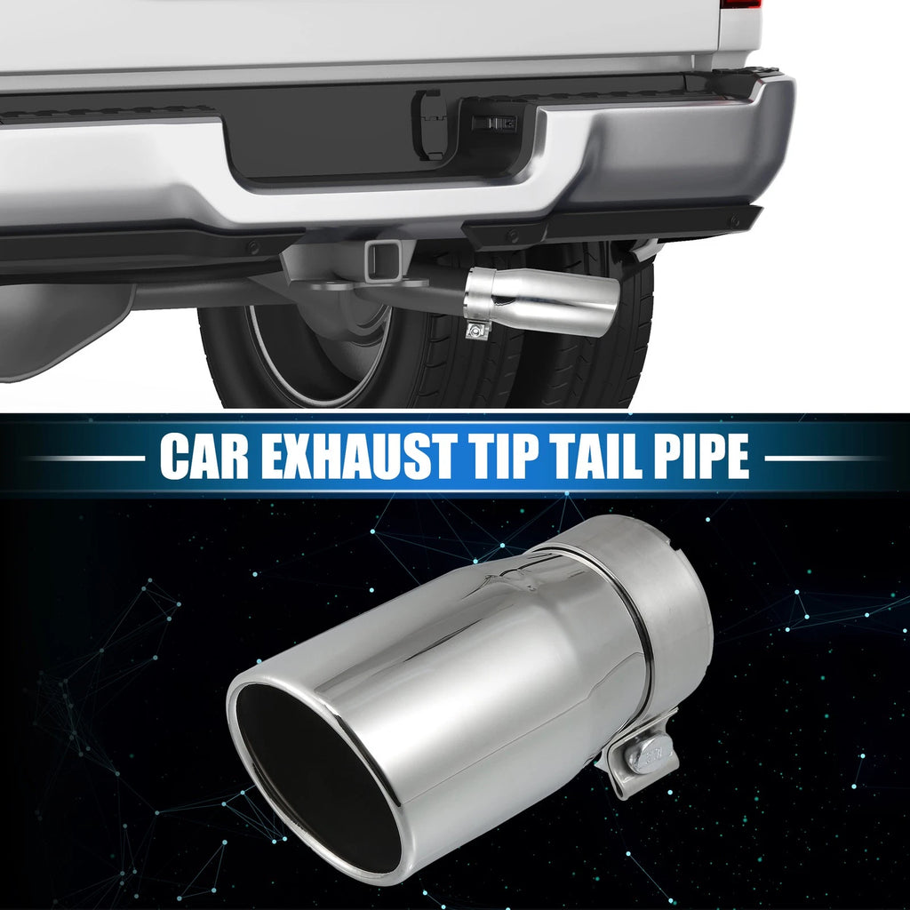 2.8" Inlet Exhaust Tip for Toyota Tacoma (2005–2023) Silver Tone