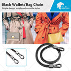 16" Stainless Steel Black Link Wallet Chain for Biker Trucker