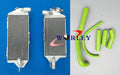 Aluminum Radiator & Green Silicone Hose for Kawasaki KX500 (1988-2004)