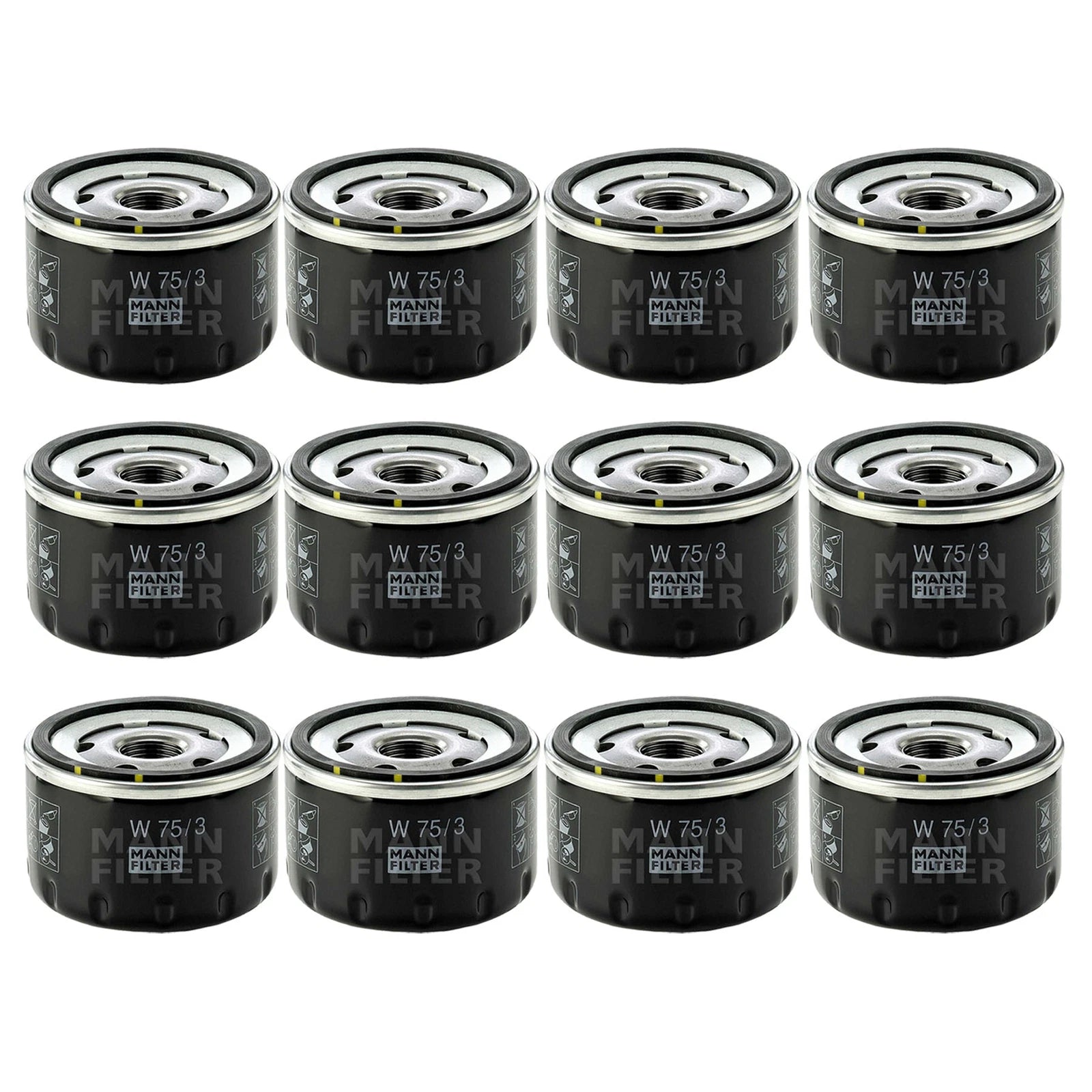 Set of 12 Engine Oil Filters W 75/3 for Ford GM Nissan Mazda Suzuki