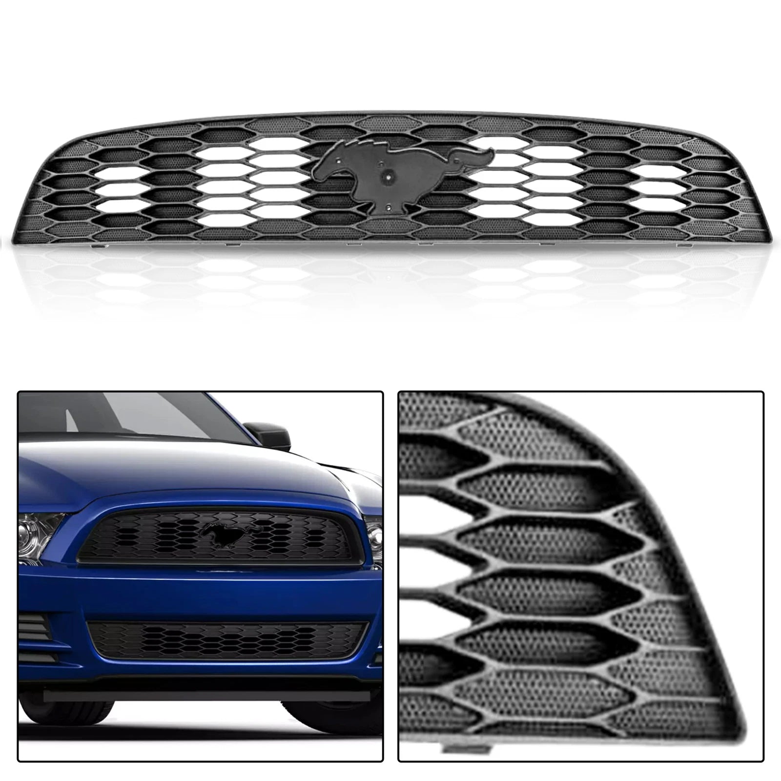 Glossy Black Honeycomb Grille for Ford Fusion (2010–2012)