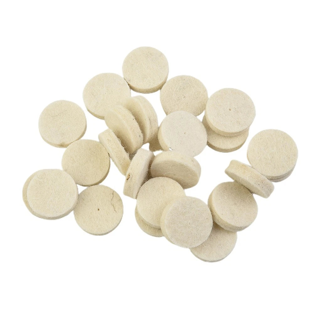 Set of 50 Wool Felt Polishing Buffing Pads with 2 Mandrels for Rotary Tool