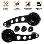 Set of 2 Universal Black Aluminum Billet Window Crank Handles