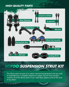 Front Complete Struts Lower Control Arm Ball Joint Kit for Mazda 3 (2010–2013)