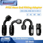 2X AN4/AN6/AN8/AN10/AN12 Swivel Hose End Fitting Adapter for PTFE Hose