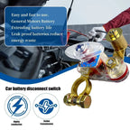 Power Off Switch Battery Isolator / 12V/24V Rotatable Terminals for Trucks RV