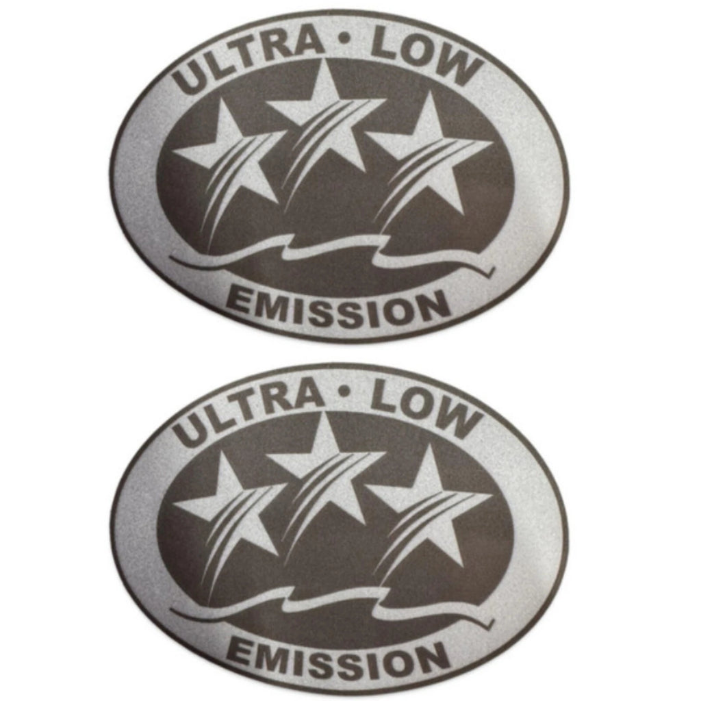 Set of 2 Ultra Low Emission Outboard Graphic Stickers - Light Gray
