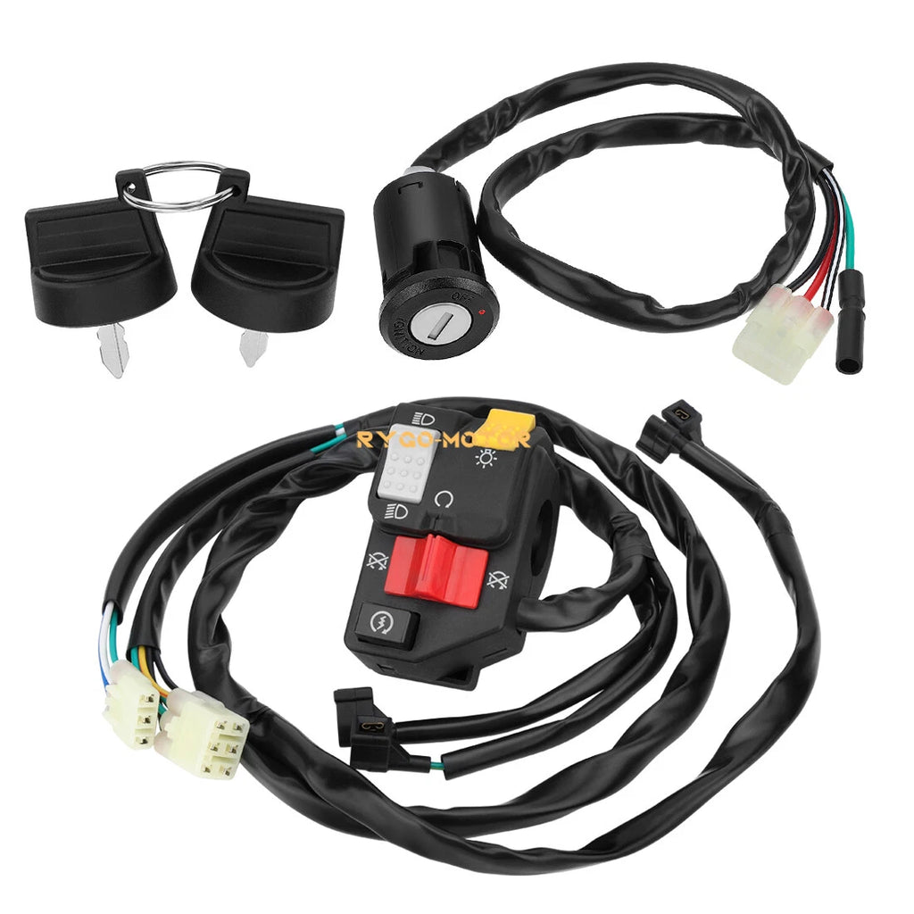 Left Handlebar Switch & Key Switch for Honda Recon 250 TRX250TM (2007–2020)