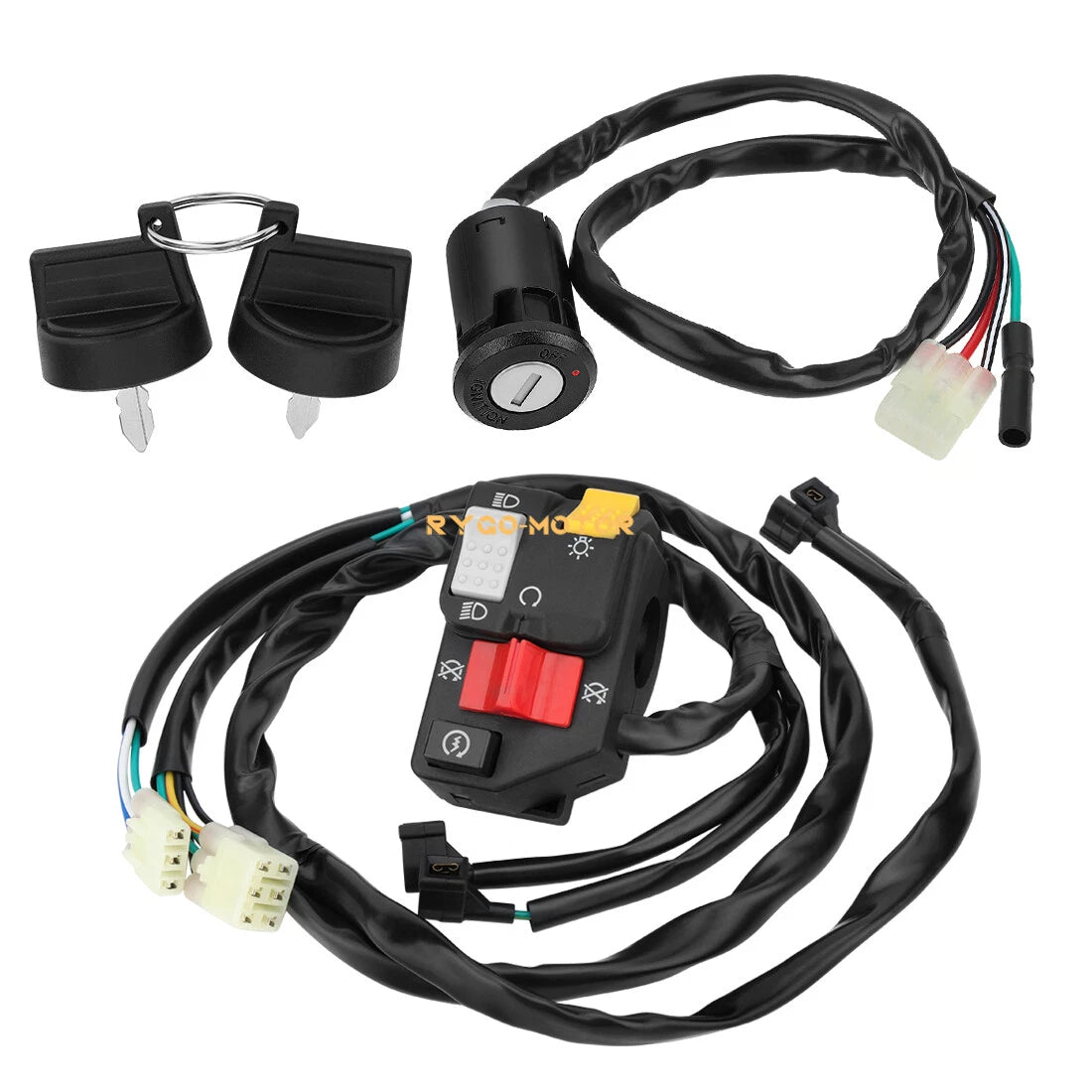 Left Handlebar Switch & Key Switch for Honda Recon 250 TRX250TM (2007–2020)
