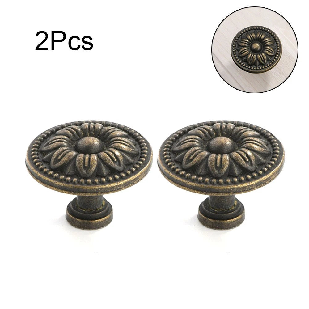 2X Antique Bronze Handle Knob Pull for Drawer Door Cabinet
