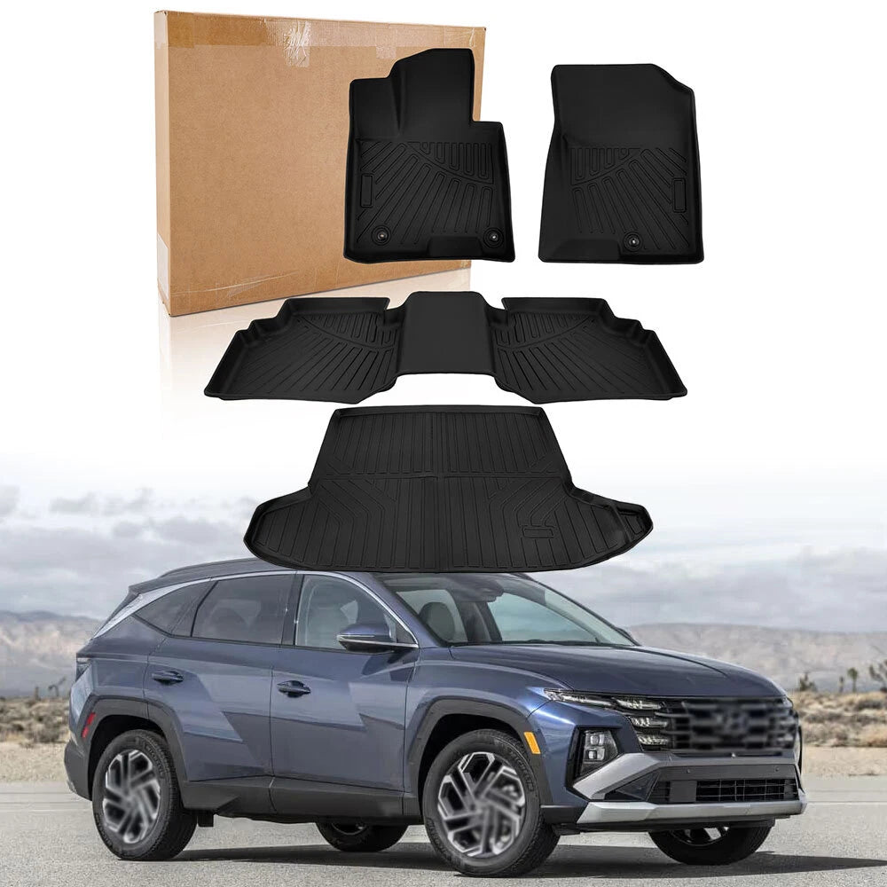 Set of 4 Floor Mats w/ Cargo Liners for Hyundai Tucson (2022–2025)