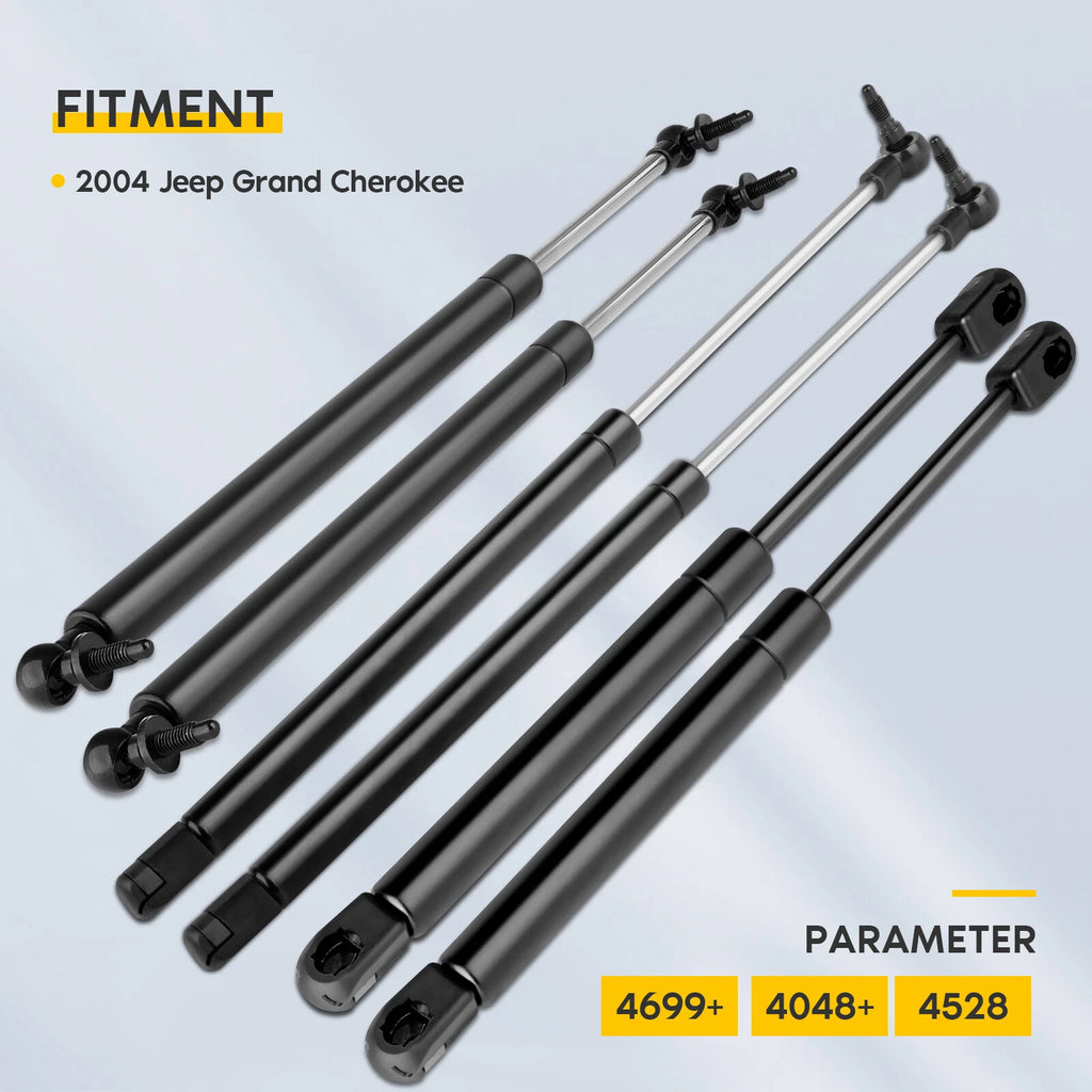 Set of 6 Gas Struts for Jeep Grand Cherokee (99–04)