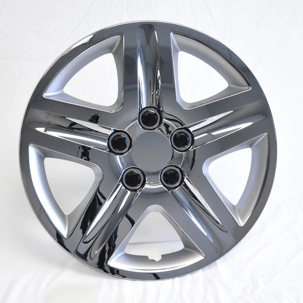 Wheel Cover Hubcaps 5 Spoke Spring Steel Chrome for Ford (2005–2018)