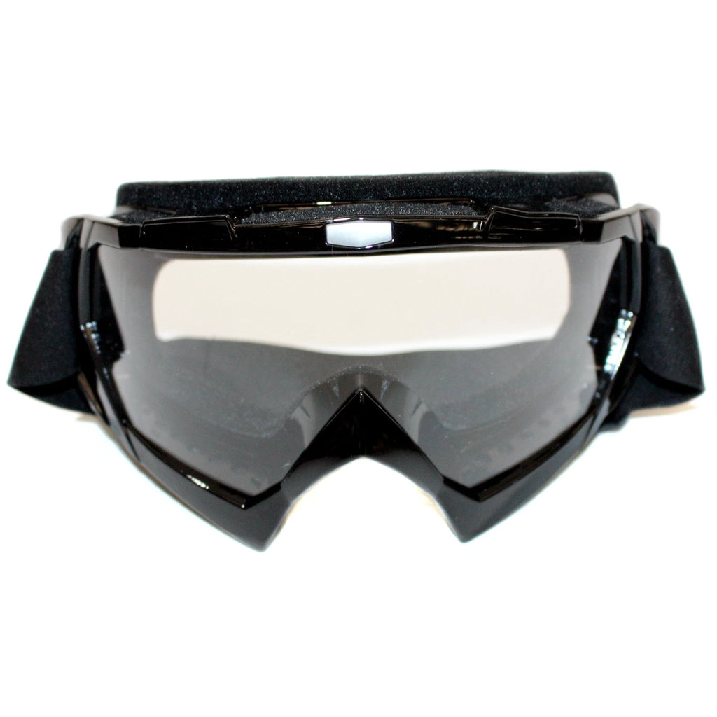 Clear Black Motocross Goggles for Dirt Pit Bike (Anti-Fog, UV Protection)