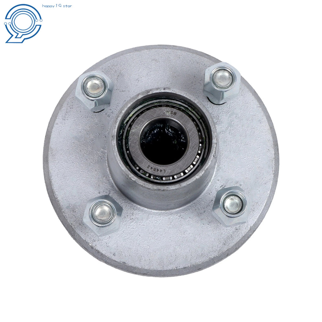Set of 4 Galvanized Trailer Hub Kits for 2000 lbs Spindle (Pre-Assembled)
