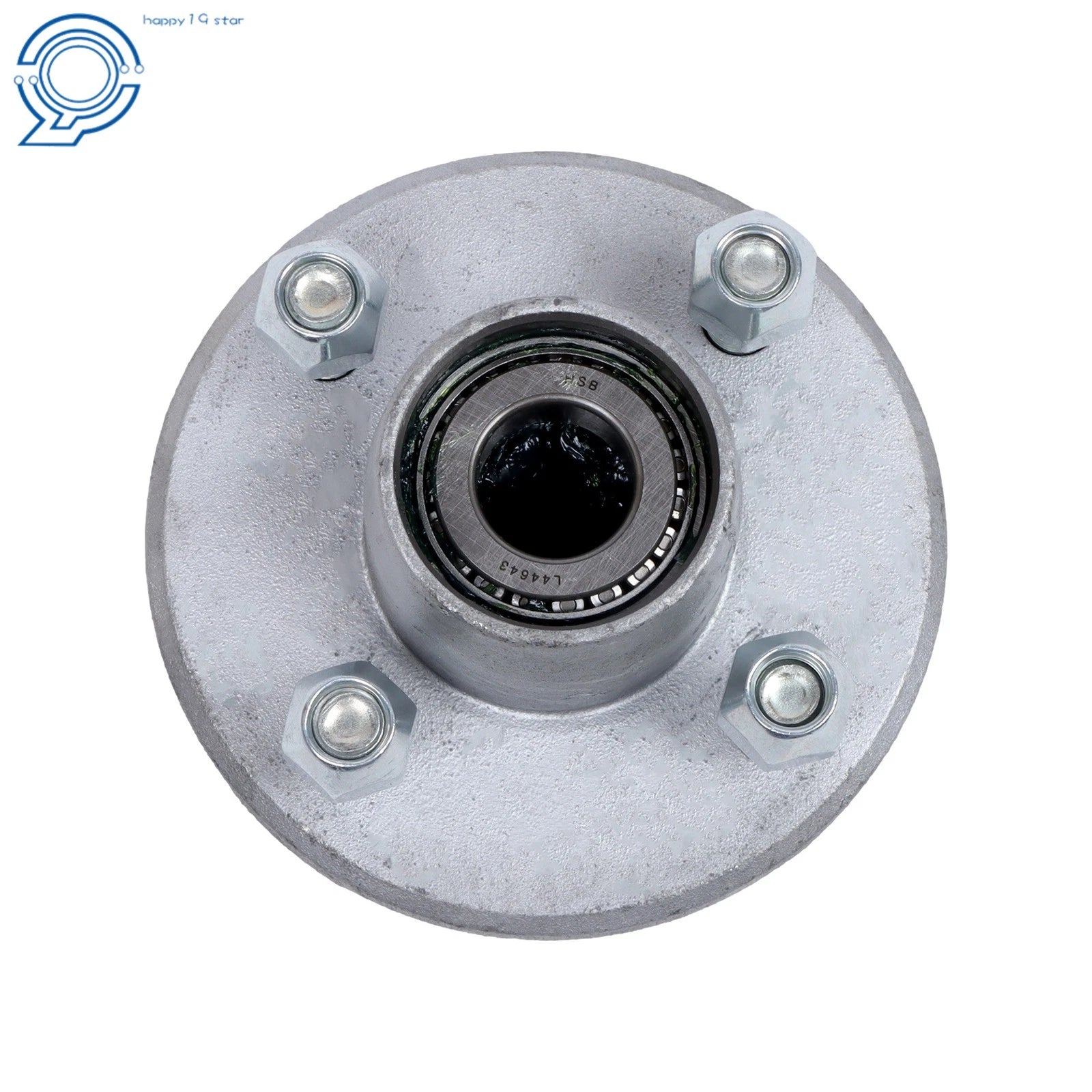 Set of 4 Galvanized Trailer Hub Kits for 2000 lbs Spindle (Pre-Assembled)