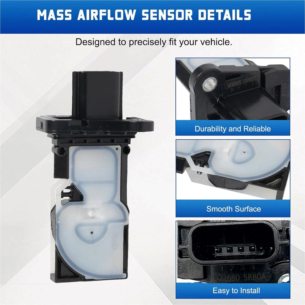 Mass Air Flow MAF Sensor for Nissan Pathfinder Rogue INFINITI QX60 (2013–2020) 22680-5RB0A