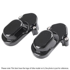 2X Black Rear Axle Cover Swingarm Cap for Harley Softail (2008–2017)