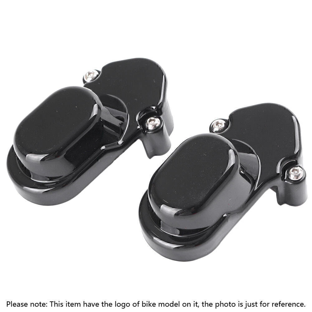 2X Black Rear Axle Cover Swingarm Cap for Harley Softail (2008–2017)