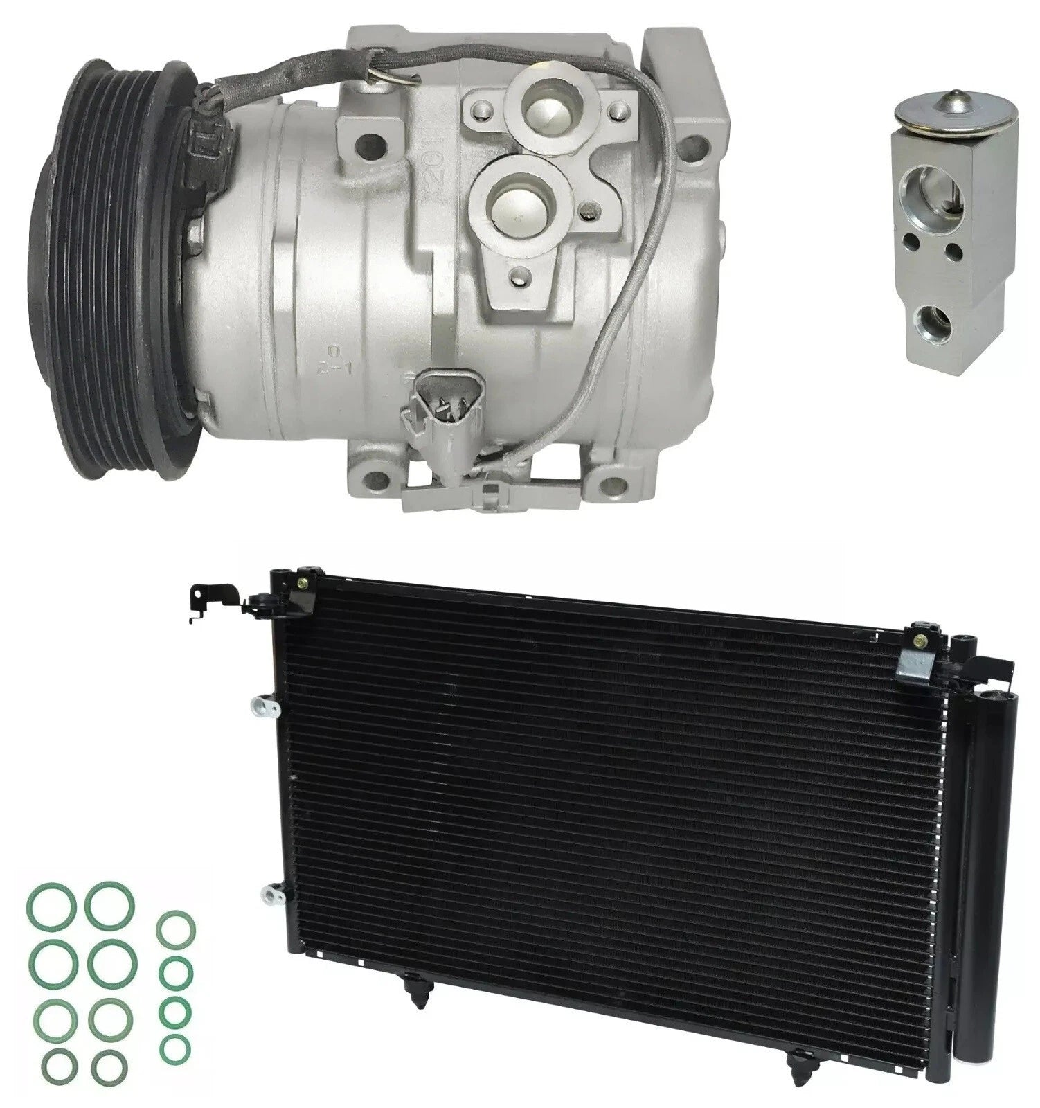 A C Compressor Kit With Condenser Replacement for Toyota Solara 3.3L (2004)