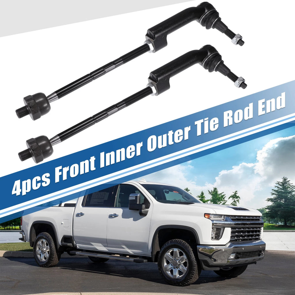 Set of 4 Front Lower Upper Tie Rod End Links for Lincoln Navigator (No.EV800457)