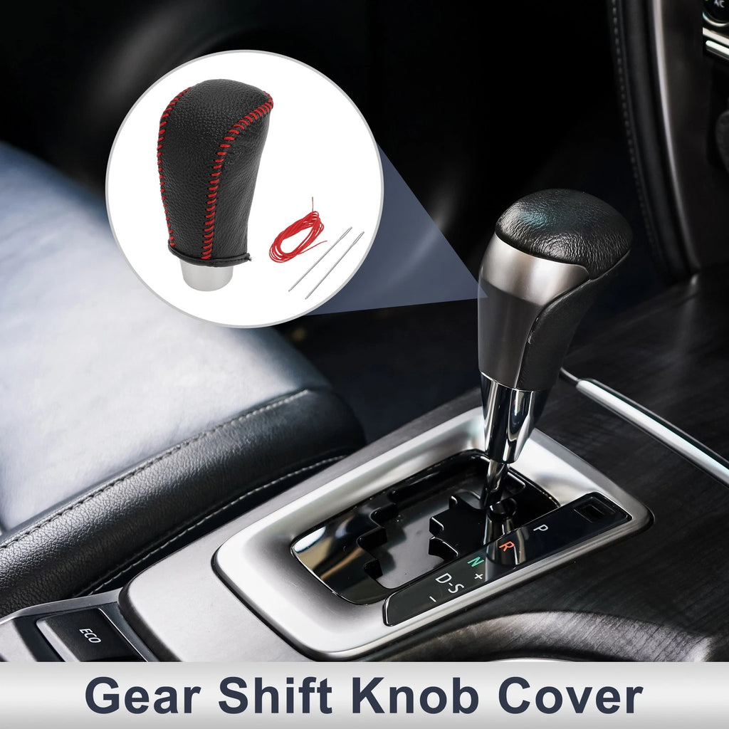Gear Shift Knob Cover for Toyota Corolla (2009–2013) Pebbled Black Red