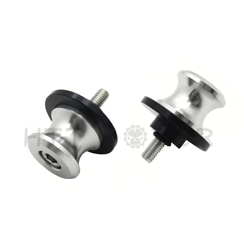 2X CNC M6 Swingarm Spools Sliders 6mm for Aprilia Yamaha YZF-R1 R6 FZ-1 (2000–2023)