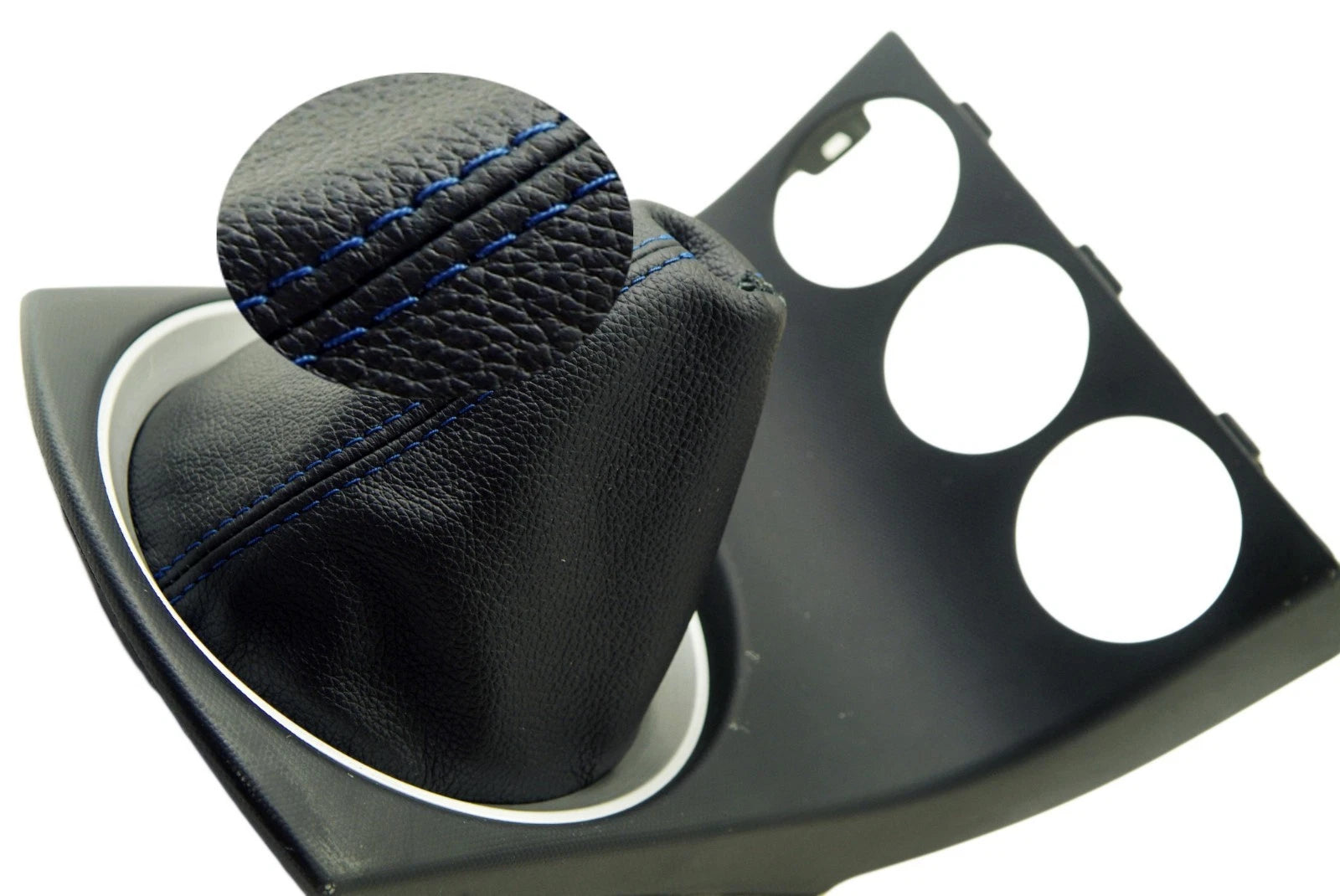 Shift Boot Cover for Nissan 350Z (2003–2008) Blue Stitch PVC Leather