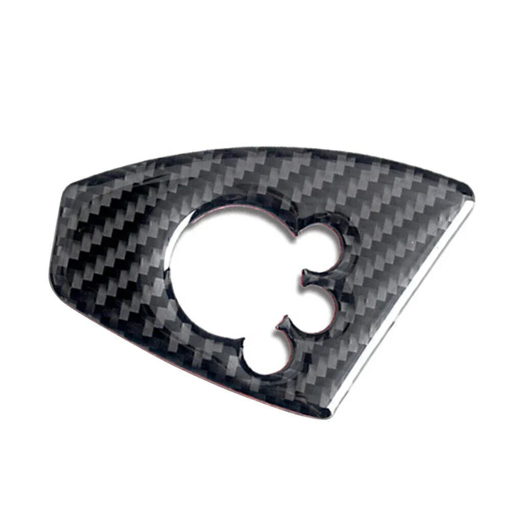 Carbon Fiber Black Interior Door Lock Button Cover Trim for Audi TT TTRS (2008-2014)