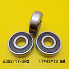 Set of 2 Ball Bearings 6203-2RS 6302-2RS 17x42x12mm 17x42x13mm