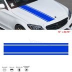 Blue KK Vinyl Front Hood Bumper Fender Trunk Stripe Stickers Decal (2010–2016)