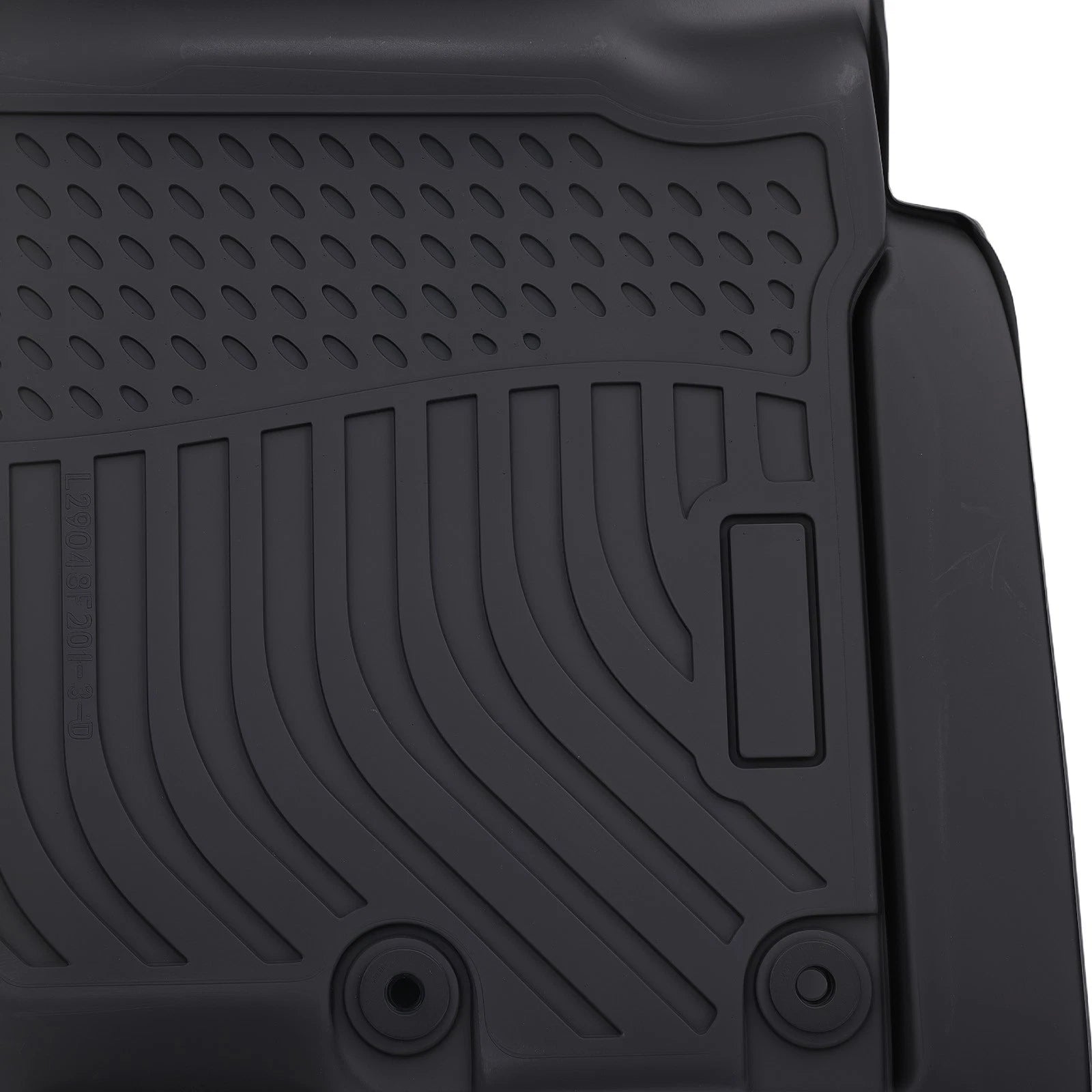 Set of 2 Black All Weather Floor Mats for Nissan Titan/Titan XD (2016–2021)