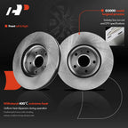 Set of 4 Front Disc Brake Rotors & Ceramic Pads for Chevy Equinox (2010–2017)