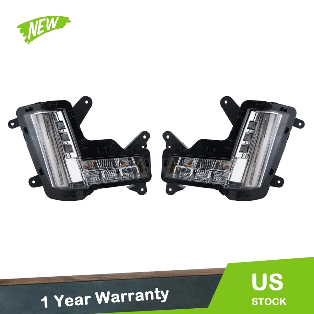 Pair LED Fog Lights for Cadillac Escalade (2015–2020) with Chrome Housing