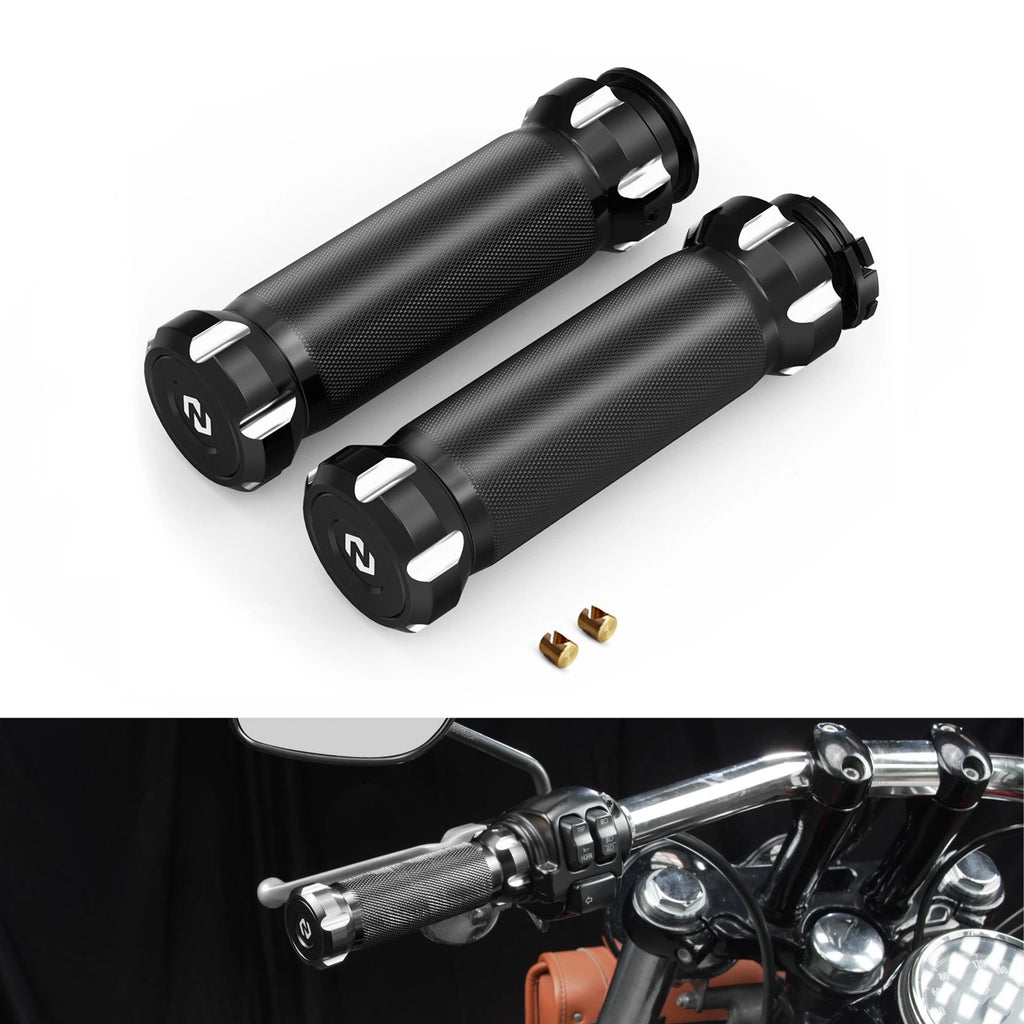 CNC Handlebar Hand Grips for Harley Dyna Super Glide Sport EFI (2006–2009)