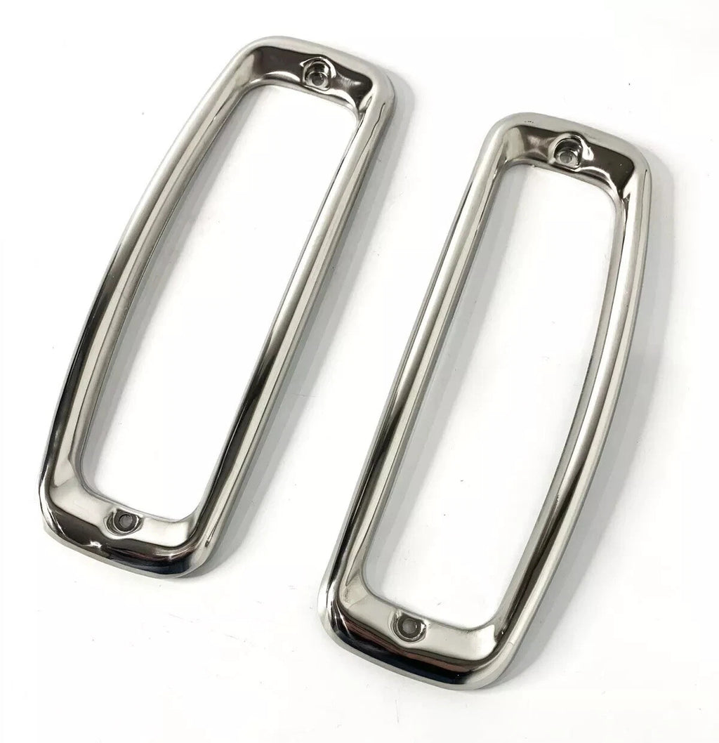 Tail Light Bezels Polished Stainless Steel Set for Ford Bronco (1964–1977)