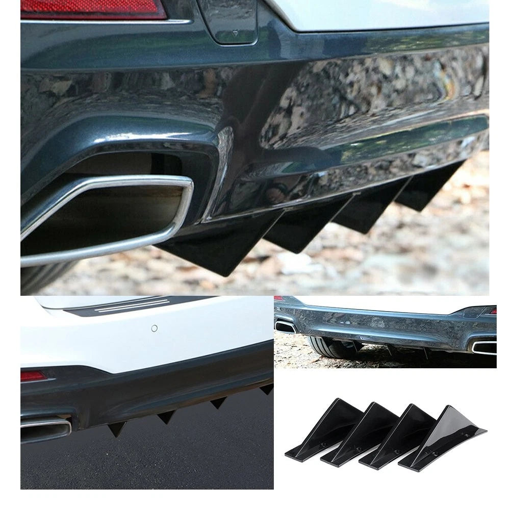 Set of 4 Rear Diffuser Bumper Fins for Dodge Charger Challenger