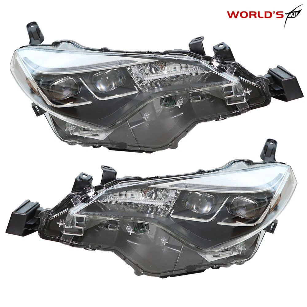 Set of 2 Headlights for Toyota Corolla SE XSE XLE (2017–2019)