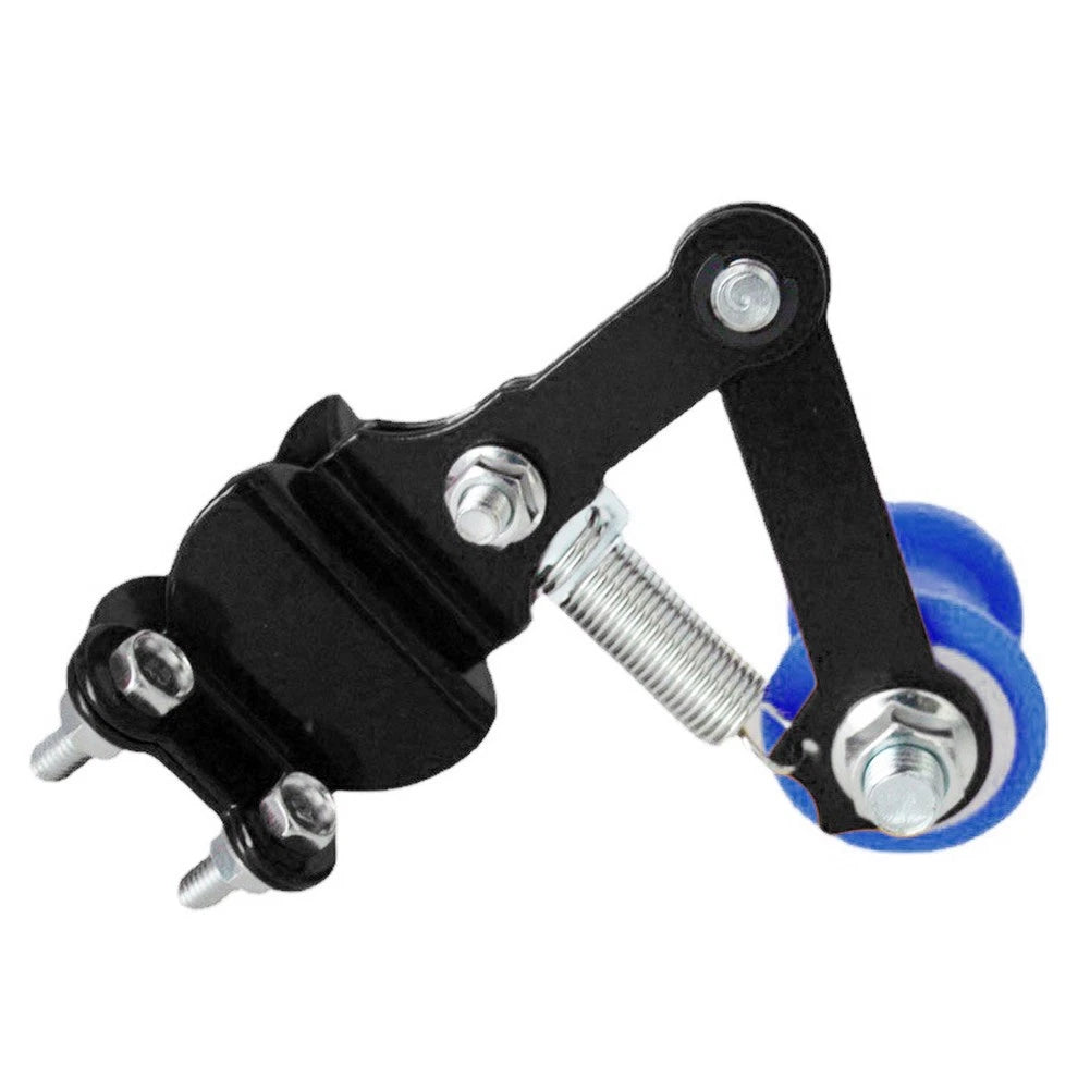 Chain Tensioner Roller Adjuster for ATV Dirt Bike Universal (Black/Blue)