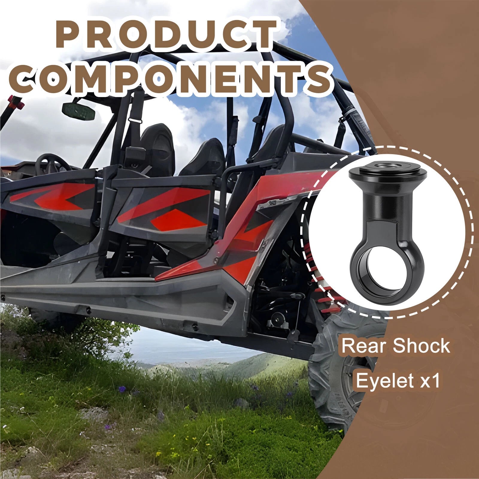 Rear Shock Eyelet for Polaris RZR XP Turbo 4 (2016–2018) 214-18503-2 1501174
