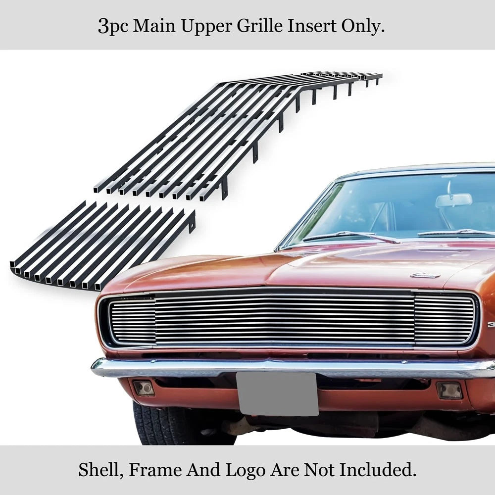 Stainless Chrome Billet Grille Insert for Chevy Camaro RS (1967-1968)