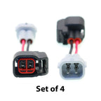 Set of 4 QFS Injector PnP Adapters EV6/EV14 USCAR to Denso Wired