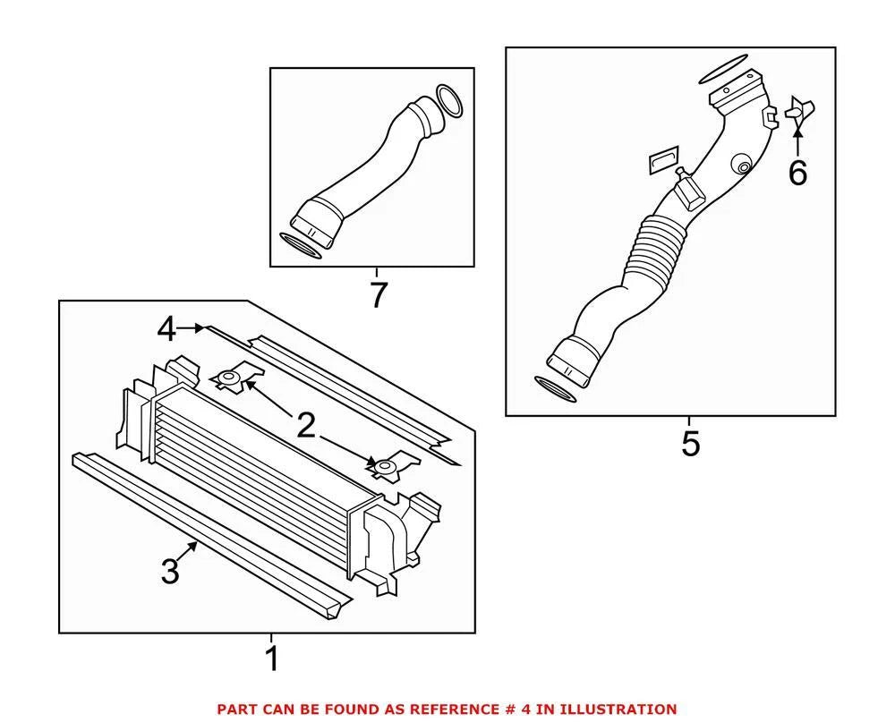 Upper Intercooler Seal for BMW (17517600544)