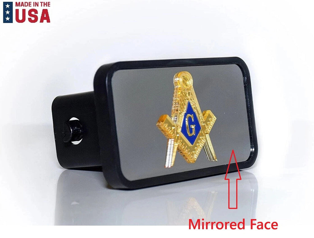 Tow Hitch Cover Emblem for 2" Receiver Freemasonry ABS Mirrored (Fits)
