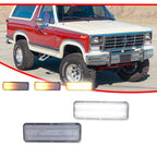 Dynamic Amber & White LED Signal Lights for Ford Bronco F150 F250 F350