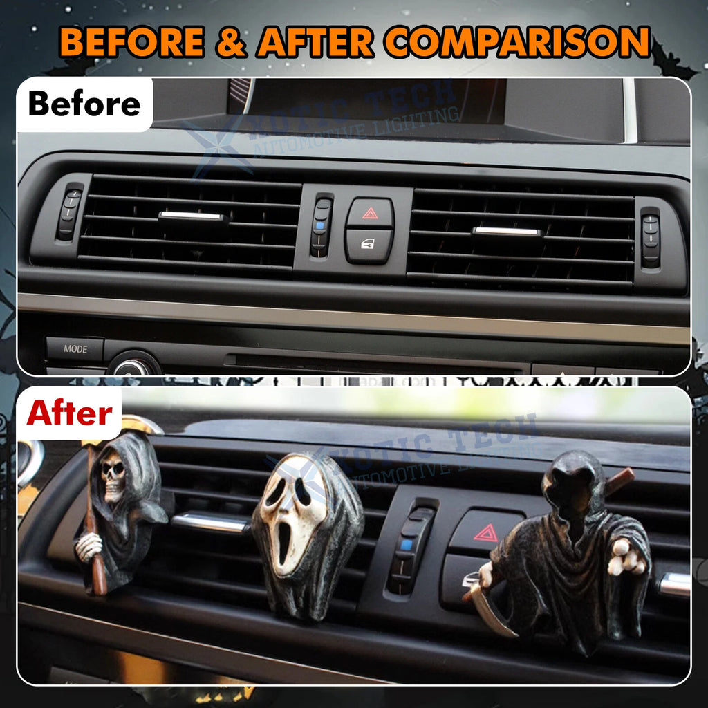 Skeleton Ghost Car Freshener Air Vent Clips Kit for 3 Packs (2010-2015)